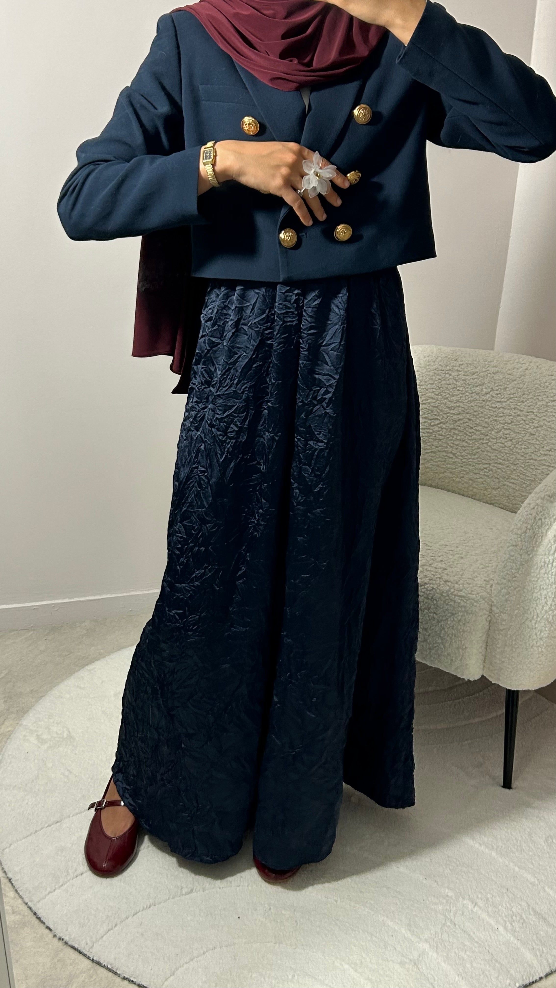 JUPE ANYA BLEU MARINE