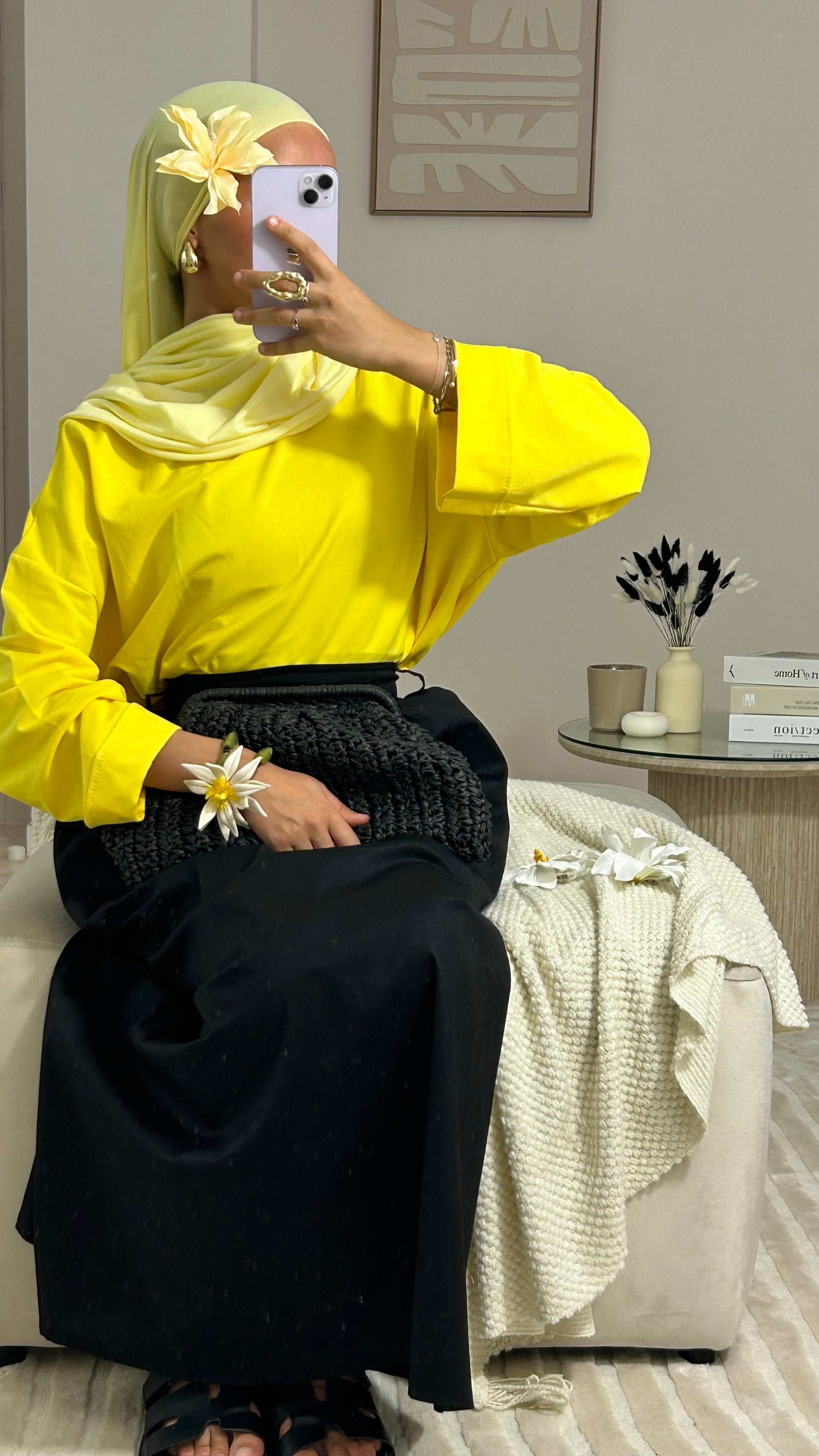 TEE SHIRT LONG BASIC JAUNE