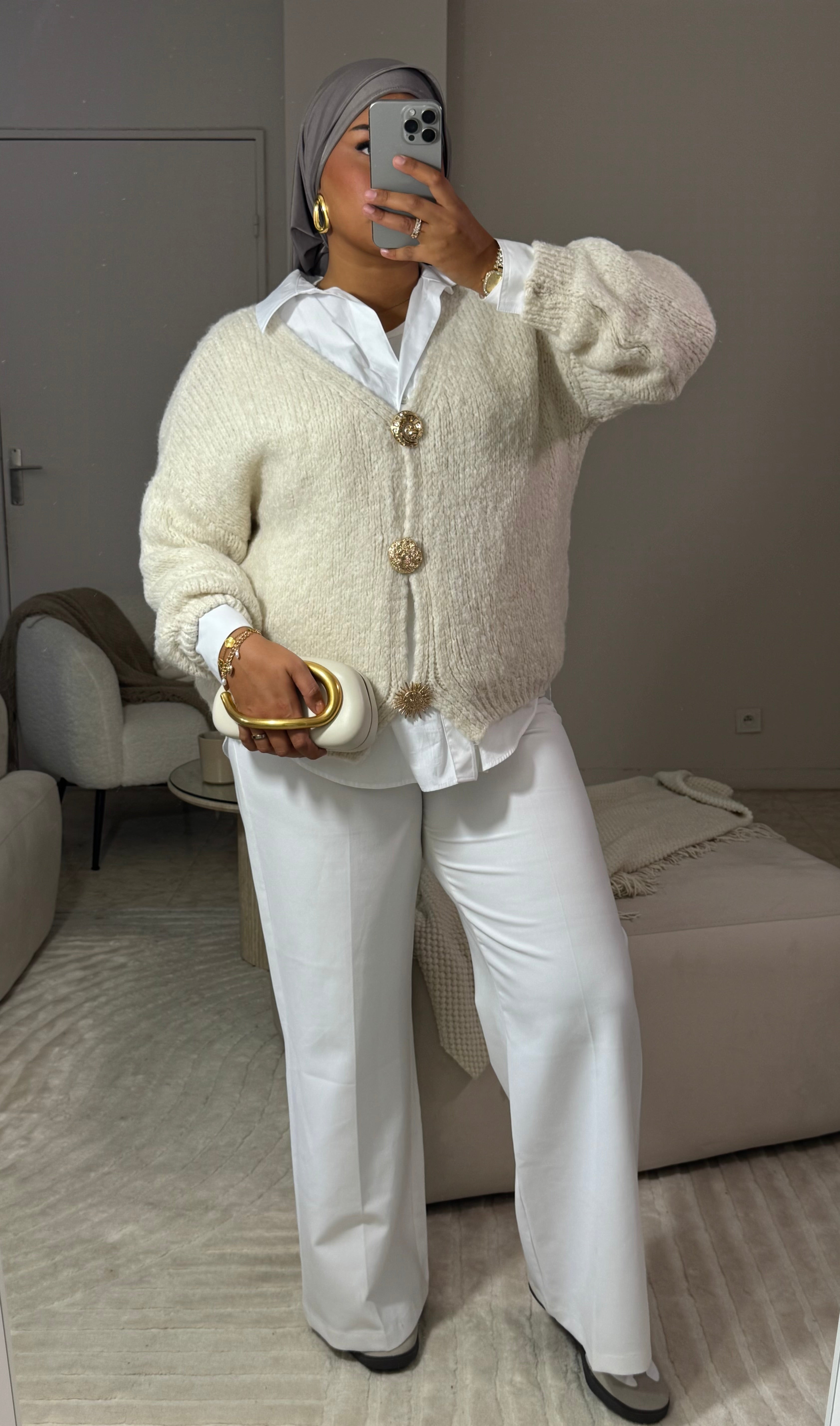 PULL / CARDIGAN YASNA BEIGE