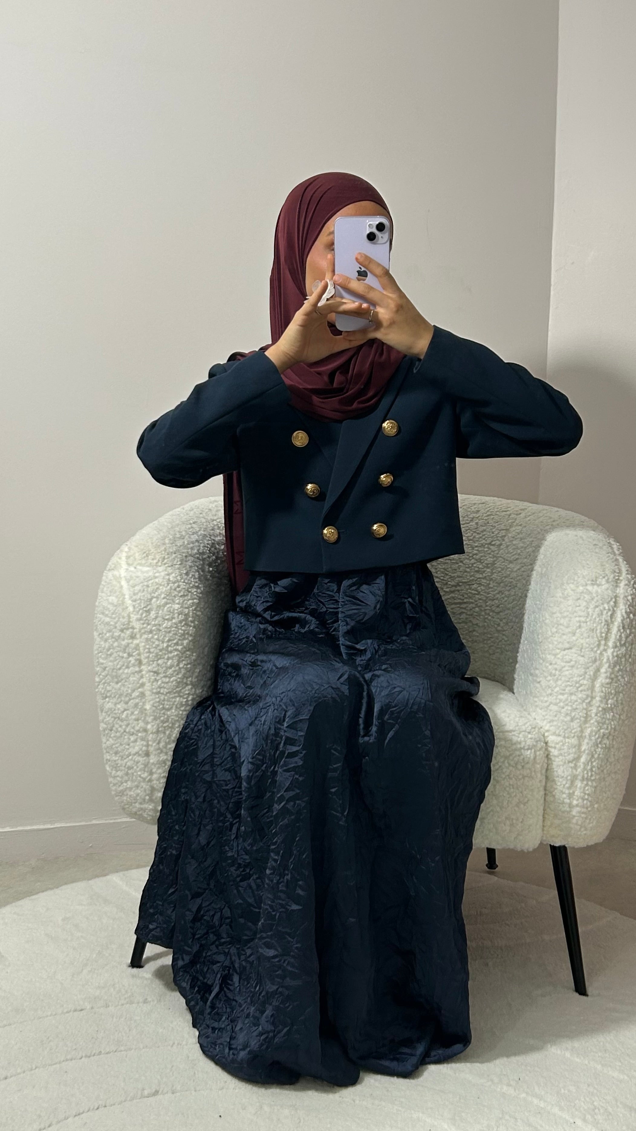 JUPE ANYA BLEU MARINE