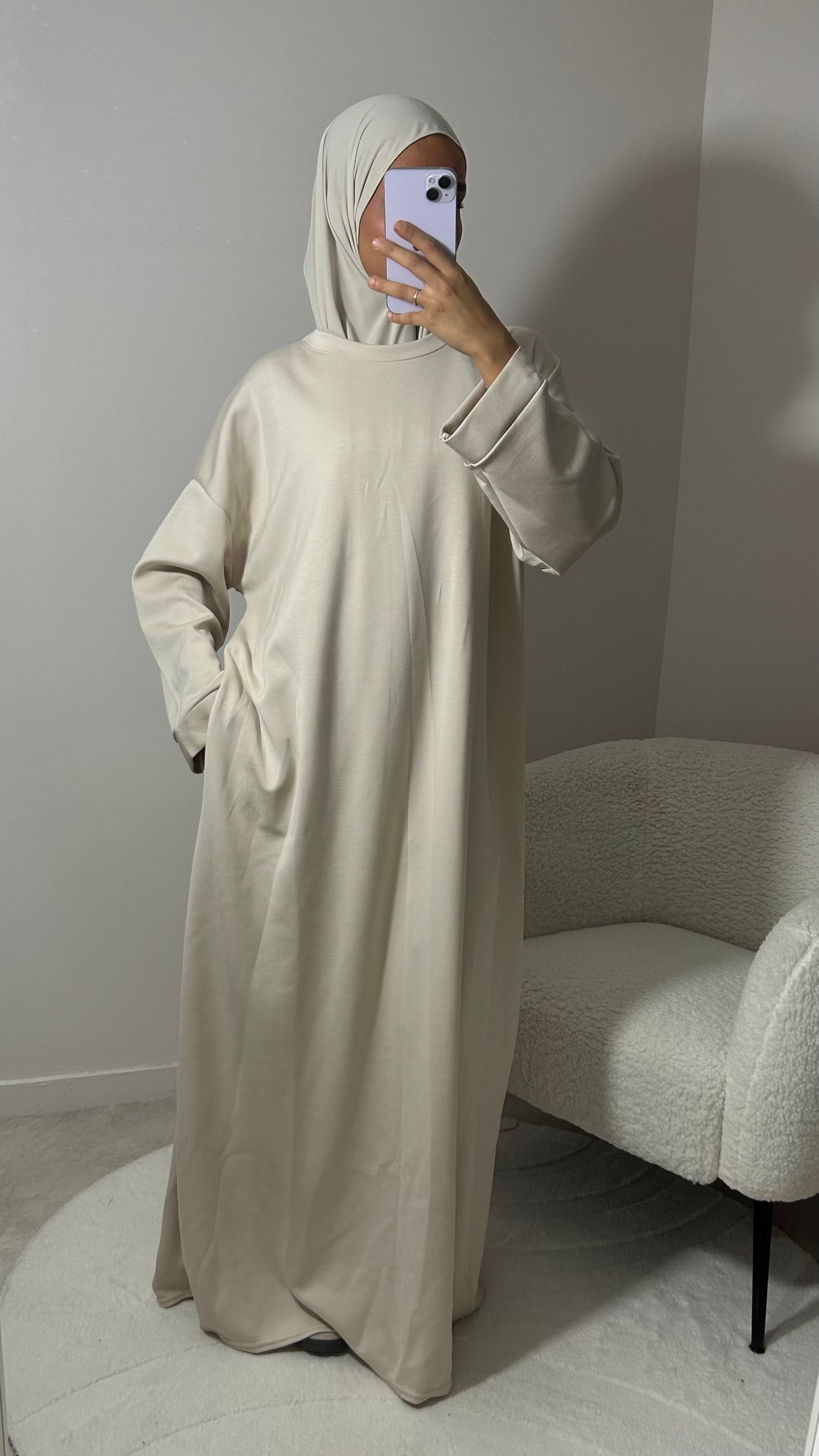 ROBE PULL BEIGE