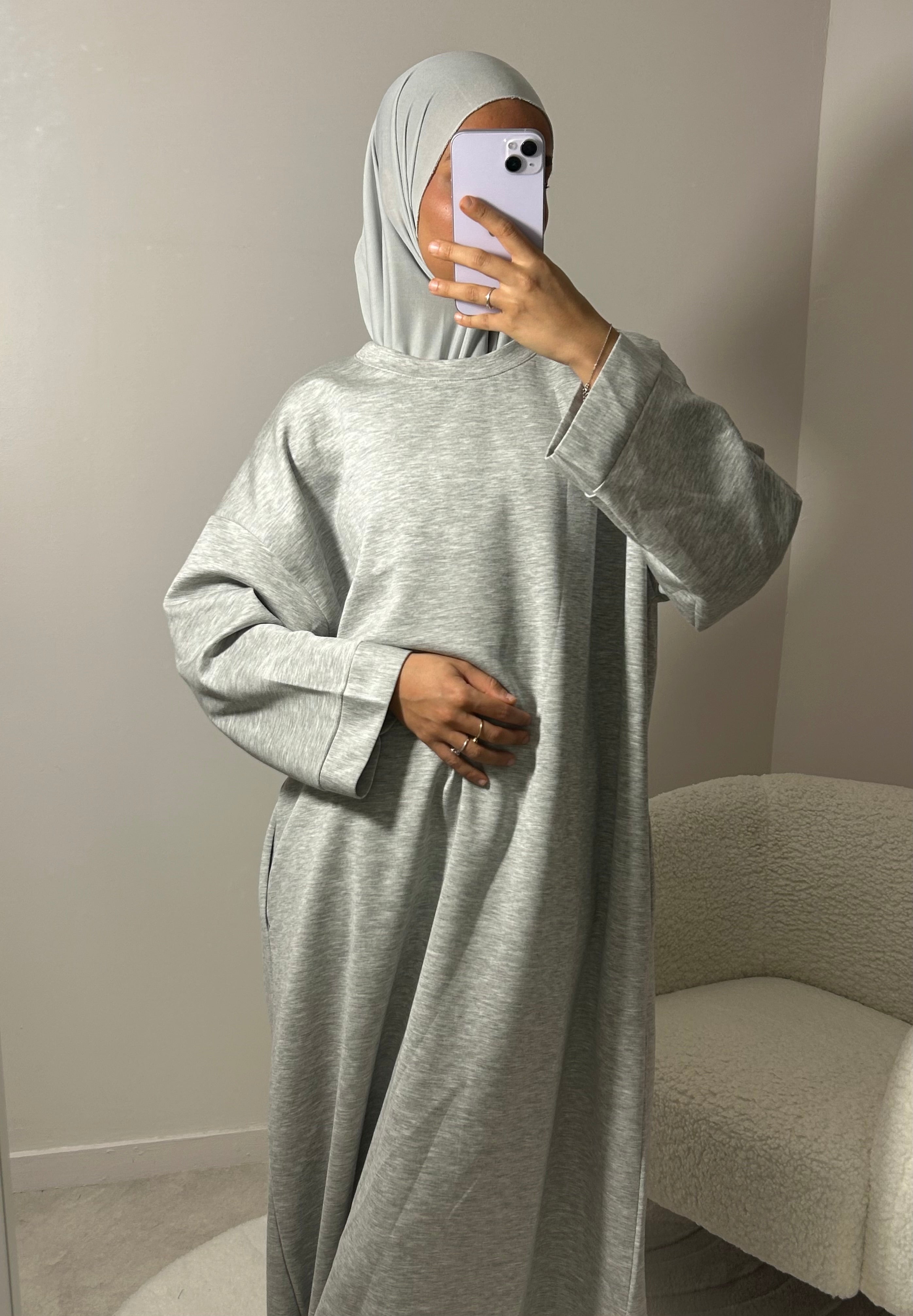 ROBE PULL GRIS