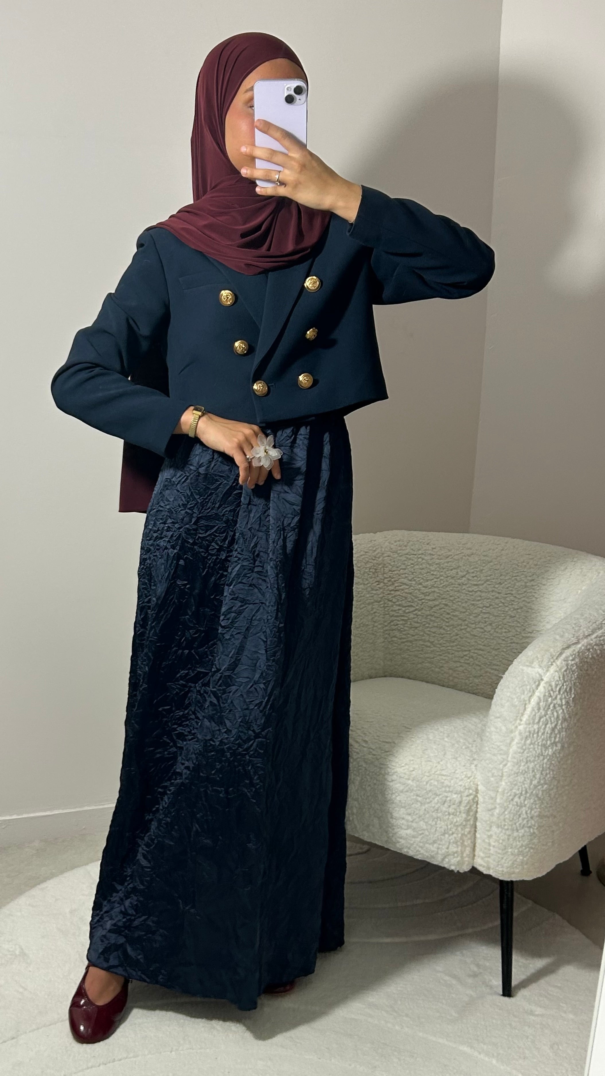 JUPE ANYA BLEU MARINE