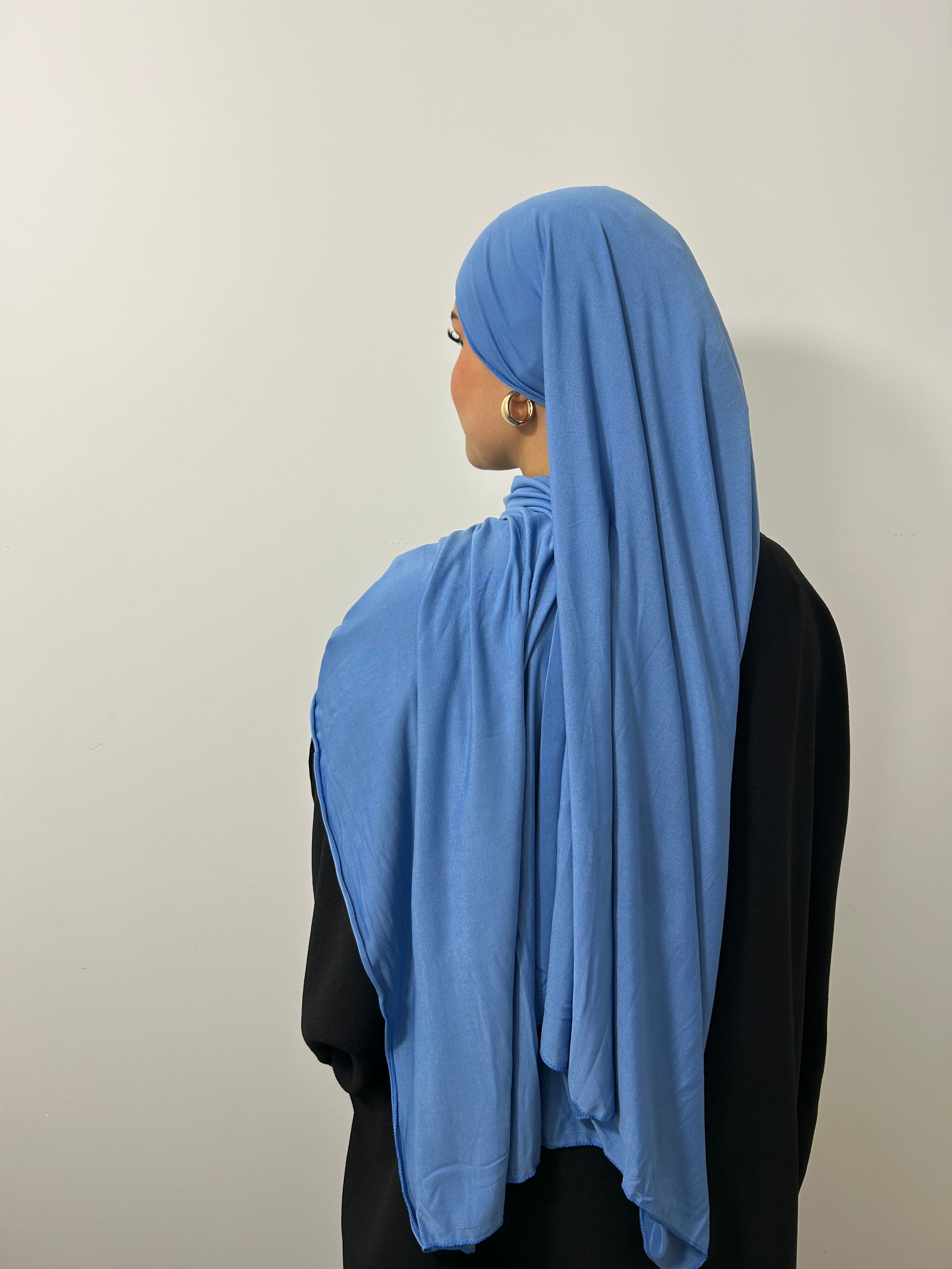 Hijab en Jersey Premium Bleu Jeans clair