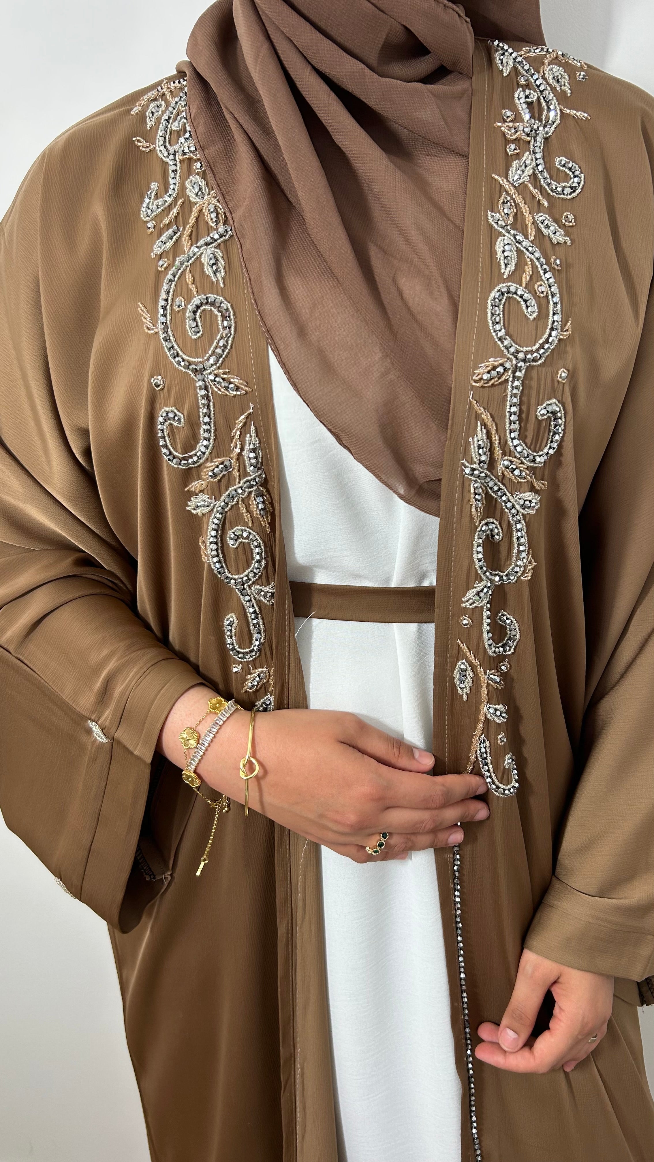 Abaya Dubai marron