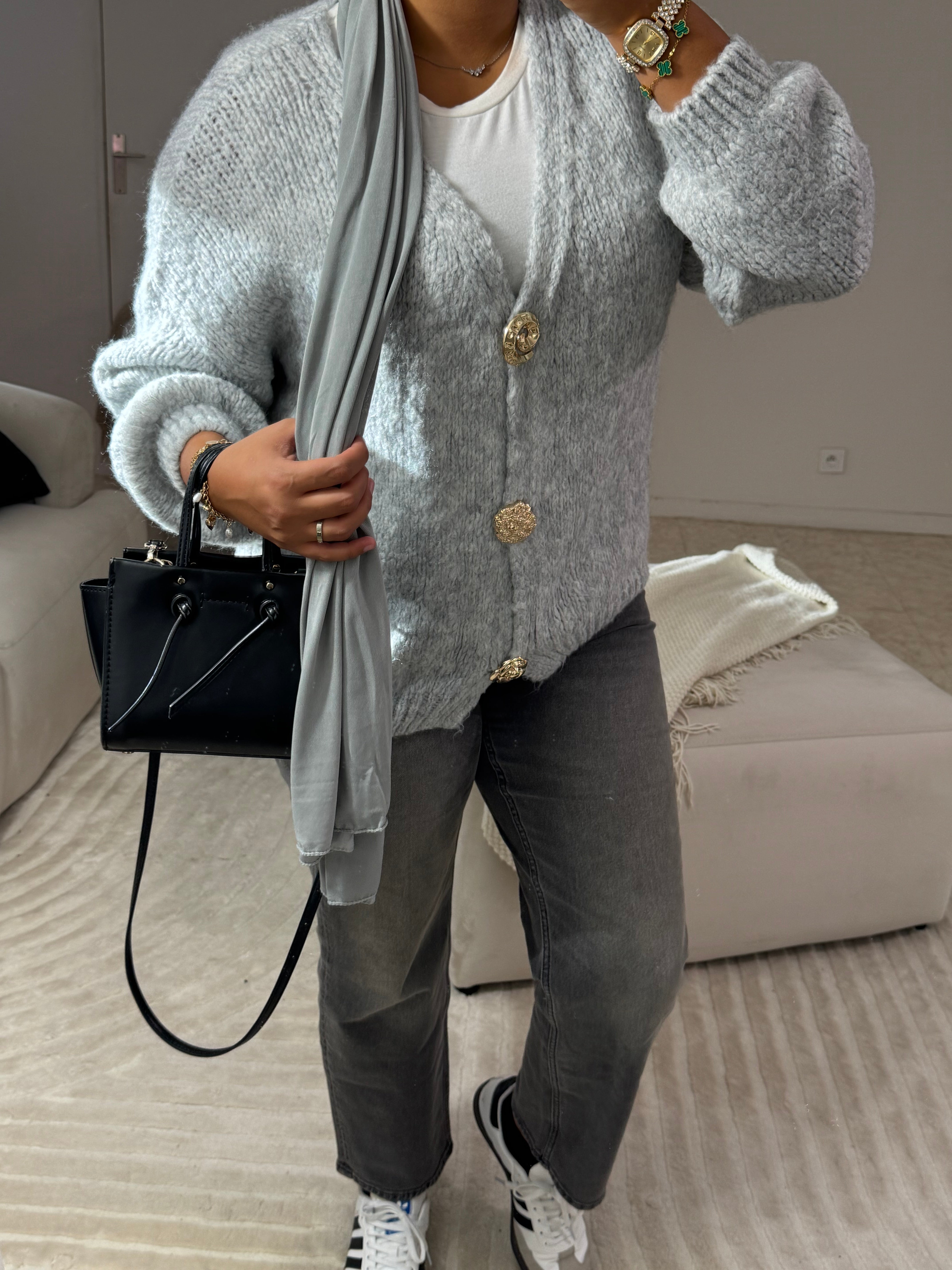 PULL / CARDIGAN YASNA GRIS