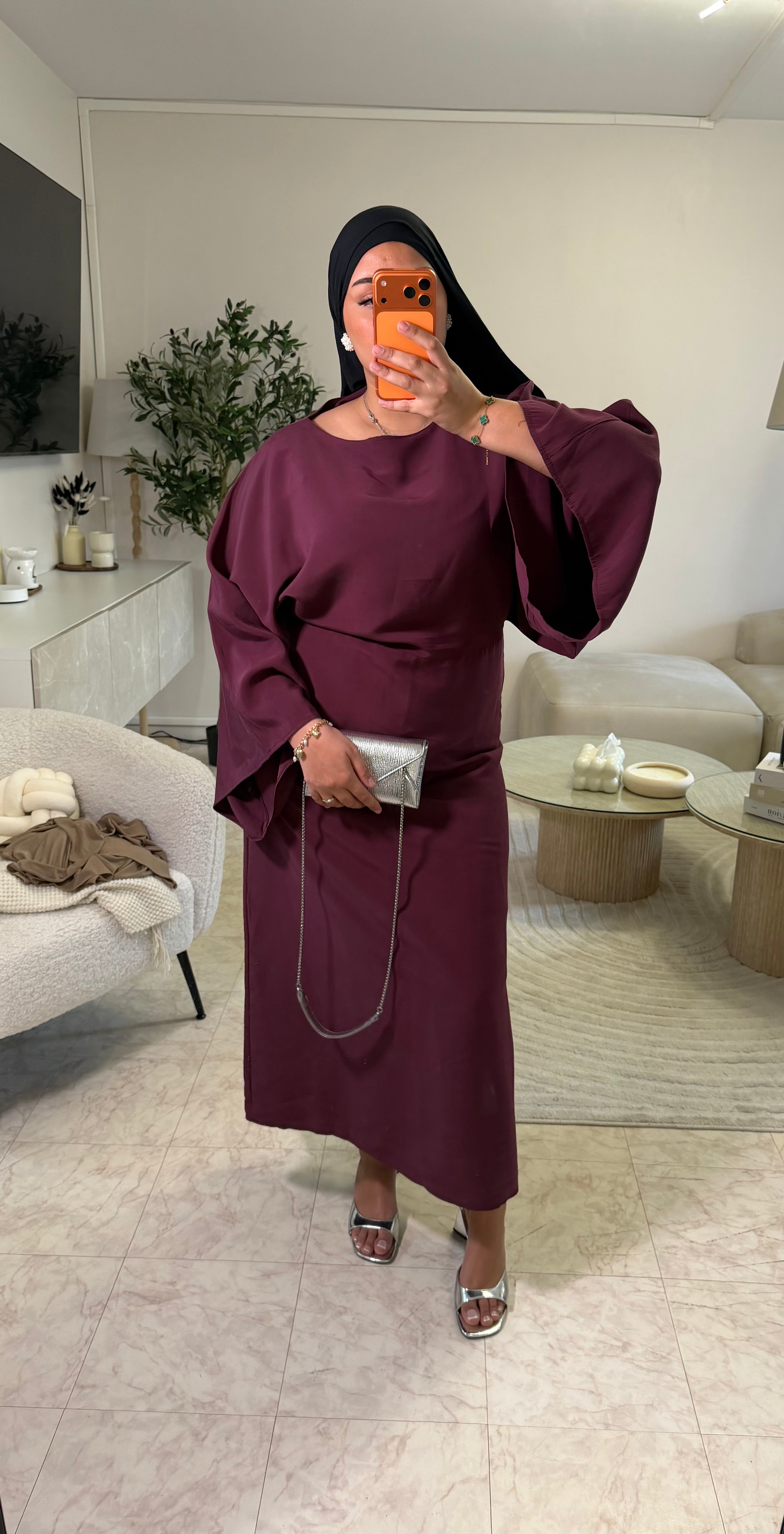 ABAYA LAYALI BORDEAUX
