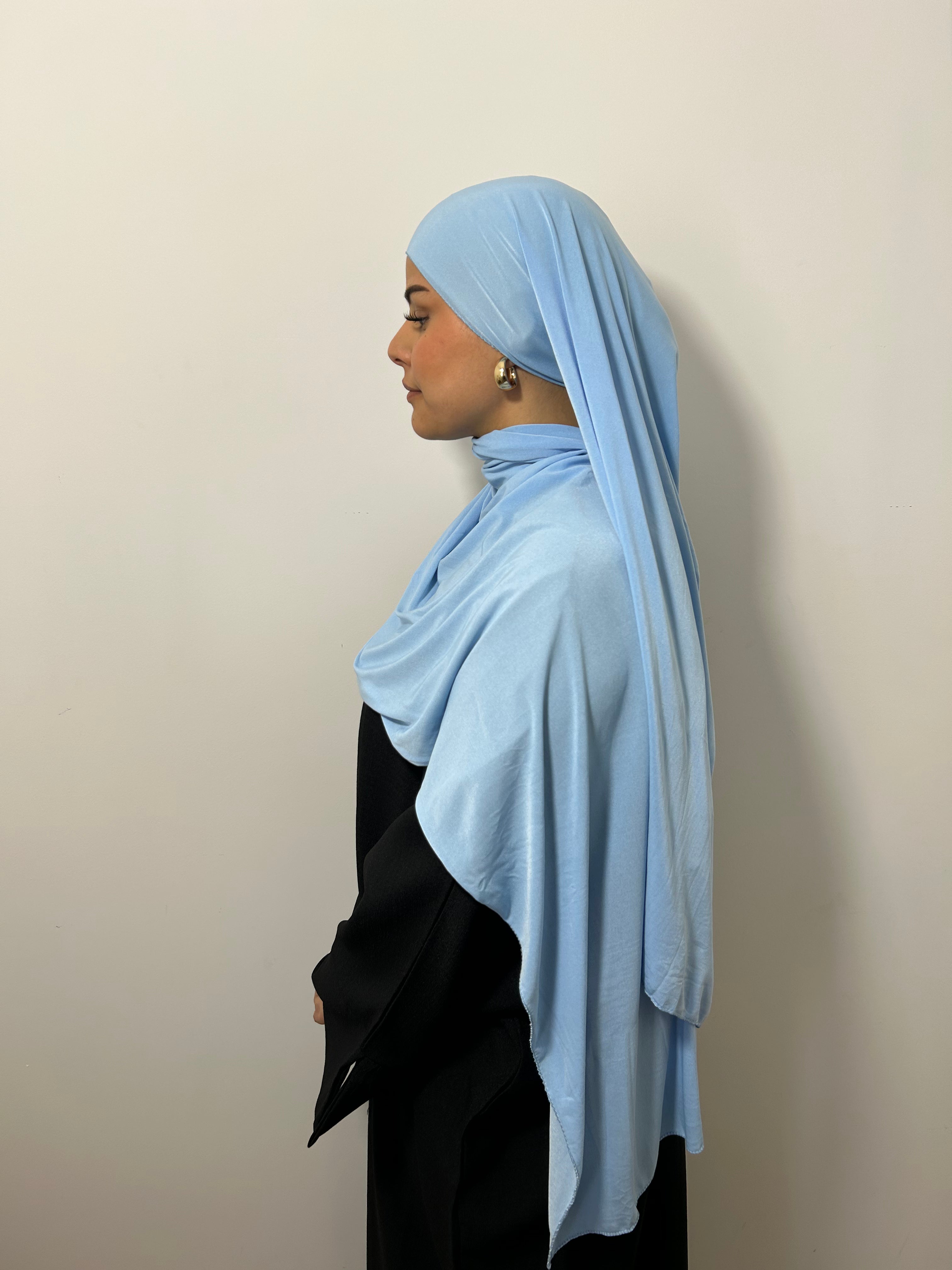 Hijab en Jersey Premium Bleu ciel